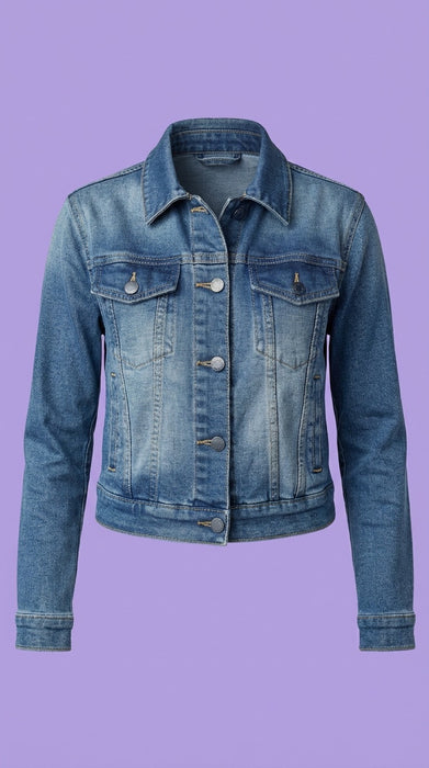 Celestial Rose Majesty Couture Embellished Denim Jacket