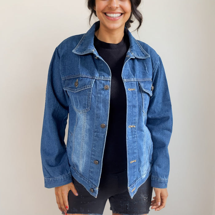 Tiger Sequin Hand Embellished Denim Jacket | Unique | Size: XL | Missey & Daff